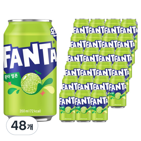 환타 멜론 탄산음료, 350ml, 48개