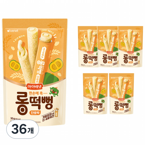 아이배냇 한손에 쏙 롱떡뻥, 36개, 30g