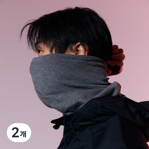 써머텍트 방한 기모 넥게이터, 그레이, 2개