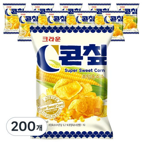 콘칲 초당옥수수 스낵, 40g, 200개