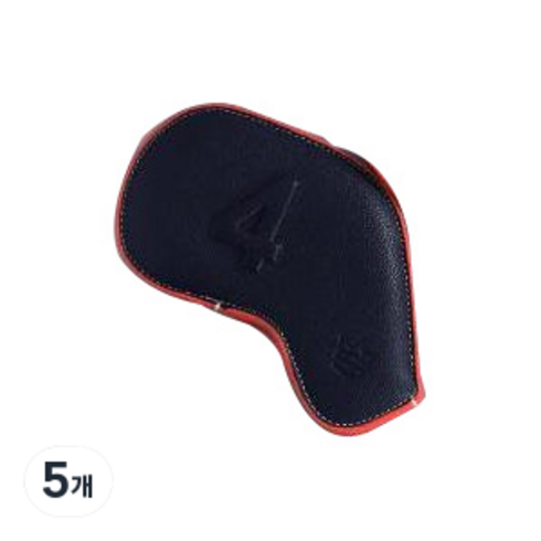 세인트밀러 멜로우 레더 골프 클럽보호 아이언 헤드커버 낱개, 4번 네이비, 5개