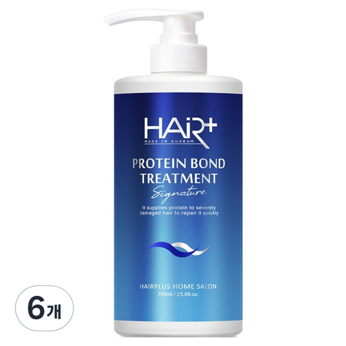 헤어플러스 단백질 본드 트리트먼트 시그니처, 700ml, 6개