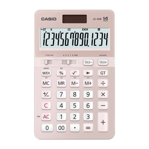 카시오 일반 계산기 JS-40B, 핑크, 1개