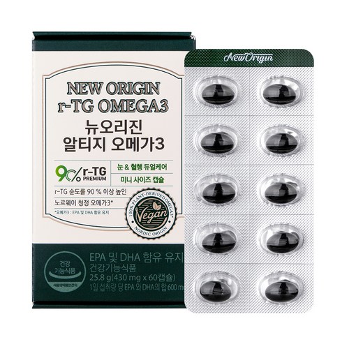 유한건강생활 뉴오리진 알티지 오메가3, 60정, 1개
