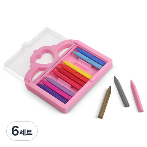 멜리사앤더그 크레용 공주 MD4155, 12색, 6세트