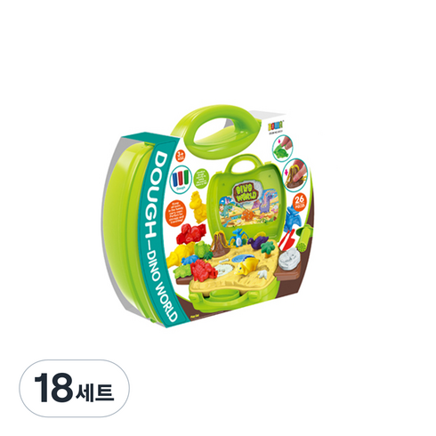 보와 공룡 쥬라기 월드 도우 유아용 칼라클레이 26종 세트 to8731, 혼합색상, 18세트, 4.9kg