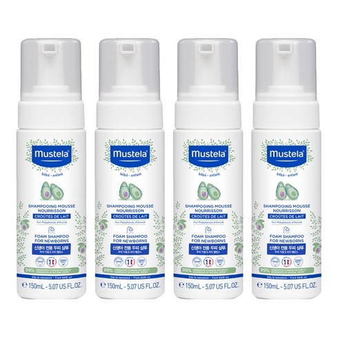 무스텔라 폼 포 뉴 본 유아샴푸, 150ml, 4개