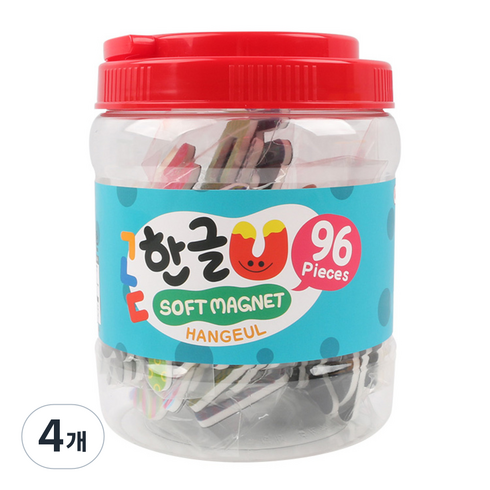 자석나라 소프트 자석글자 한글, 4개, 96피스