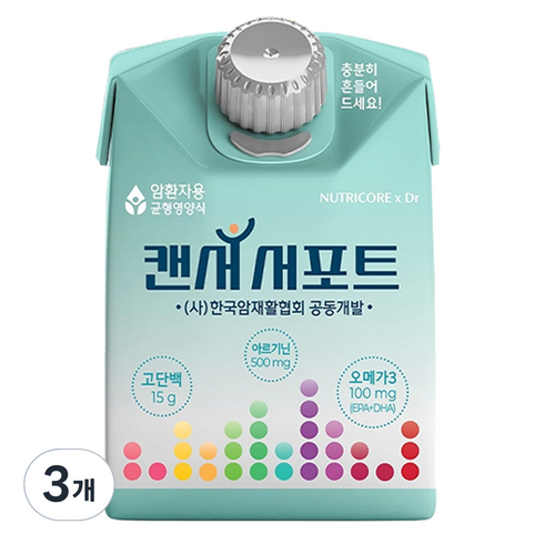 뉴트리코어 캔서서포트 영양조제식품, 200ml, 3개
