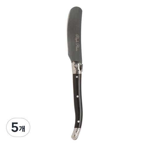 르리에 알비스 디저트 버터나이프, 블랙, 5개