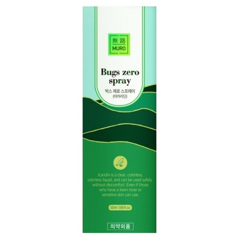 무로 벅스 제로 모기기피 스프레이, 50ml, 1개