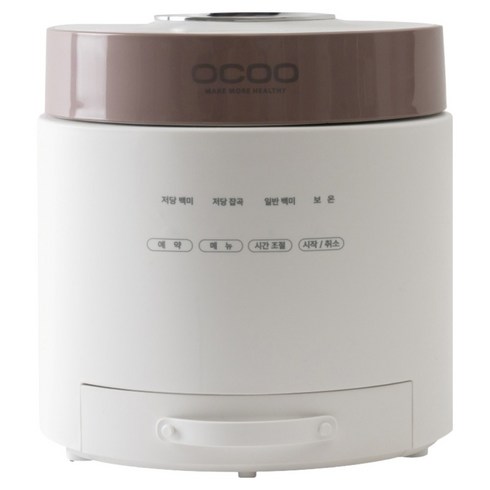 오쿠 미니 서랍형 저당질 밥솥, 화이트, OCR-LS500WH