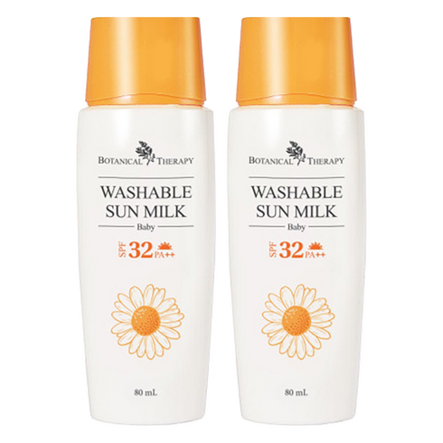 보타니컬테라피 베이비 워셔블 유아 썬밀크 SPF32 PA++, 80ml, 2개