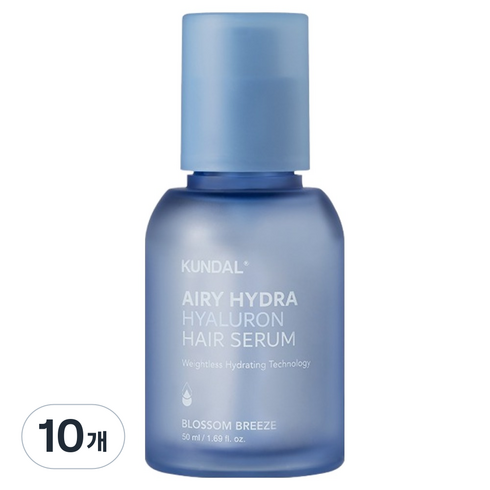 쿤달 히알루론 에어리 하이드라 헤어 세럼, 50ml, 10개