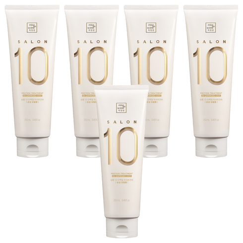 미쟝센 살롱10 단백질 트리트먼트 손상모발용, 250ml, 5개