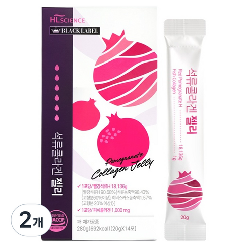 에이치엘사이언스 석류콜라겐 젤리, 280g, 2개
