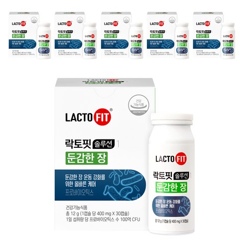 락토핏 솔루션 1 둔감한 장 유산균 12g, 30정, 6개