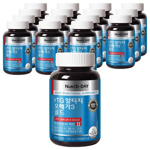 뉴트리디데이 rTG 알티지 오메가3 골드, 90정, 16개