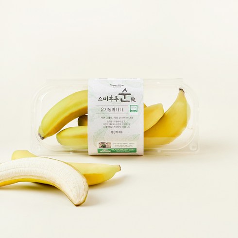 스미후루순 유기농 인증 바나나 3~4입, 500g, 1개