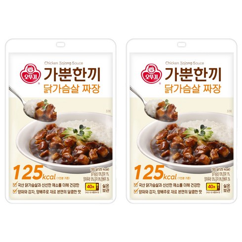 가뿐한끼 닭가슴살 짜장 130G, 2개
