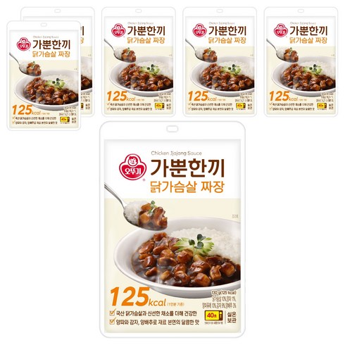 가뿐한끼 닭가슴살 짜장 130G, 6개