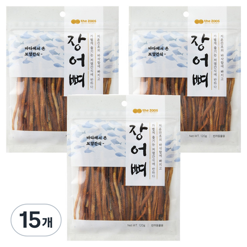 더주스 강아지 바다보양 간식, 15개, 120g, 장어뼈