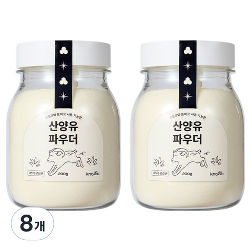 knollo 반려동물 산양유 밀크 설채현 우유 토퍼, 8개, 장건강/유산균, 200g