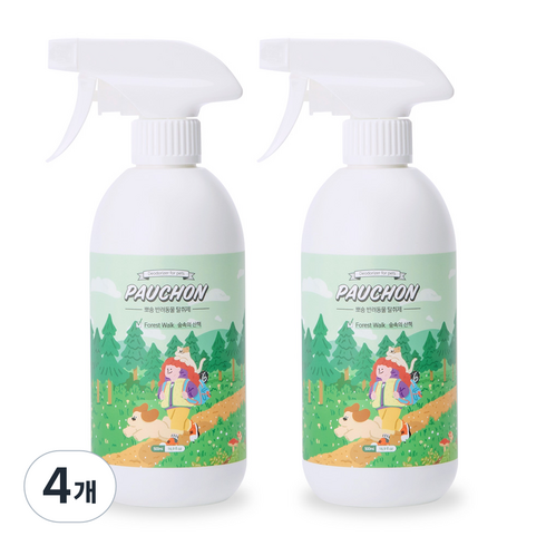 뽀숑 반려동물 숲속의 산책 탈취제, 500ml, 4개