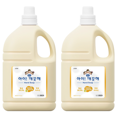 아이깨끗해 향균 폼 핸드솝 순 보송보송 파우더향, 4.5L, 2개
