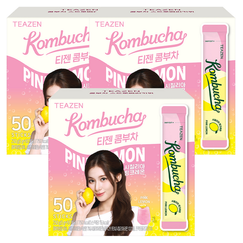 티젠 콤부차 시칠리아 핑크레몬, 5g, 50개입, 3개