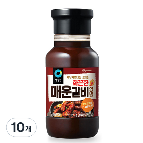 청정원 화끈한 매운갈비양념, 280g, 10개