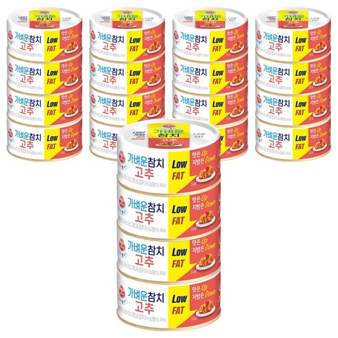 오뚜기 가벼운참치 고추, 135g, 20개