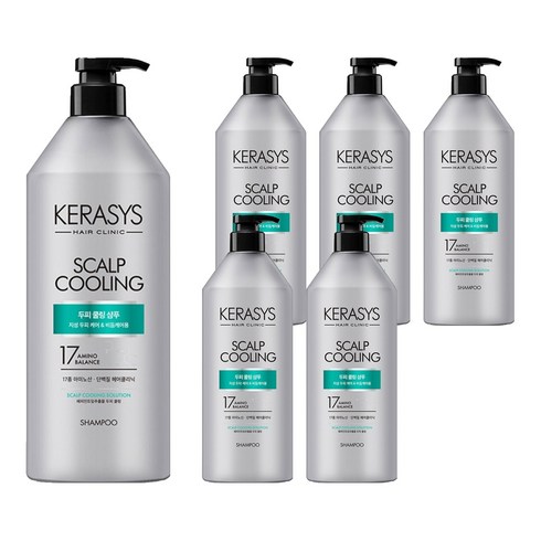 케라시스 두피 쿨링 단백질 샴푸, 980ml, 6개
