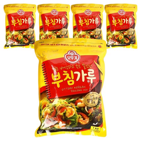 오뚜기 부침가루, 1kg, 5개