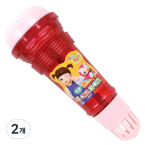 콩순이 쏭쏭 에코 마이크 완구, 빨강, 2개