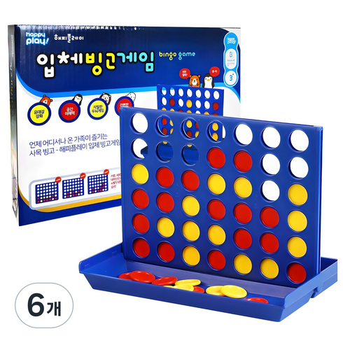 해피플레이 입체 빙고 게임, 혼합색상, 6개