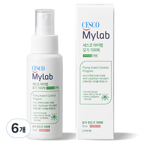 세스코마이랩 모기 기피제, 6개, 70ml