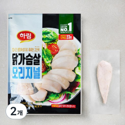 하림 닭가슴살 오리지널, 100g, 8개입, 2개