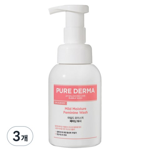 온더바디 퓨어더마 모이스처 여성청결제, 300ml, 3개