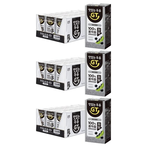 맛있는두유GT 검은콩깨, 190ml, 72개