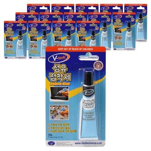 Vtech 섬유 접착제 20g, 15개