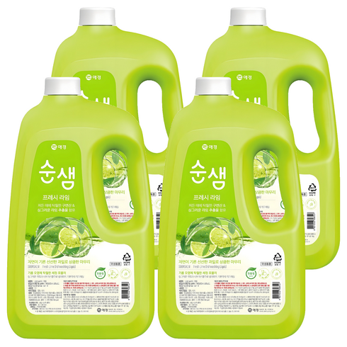 순샘 프레시 라임 주방세제, 3L, 4개