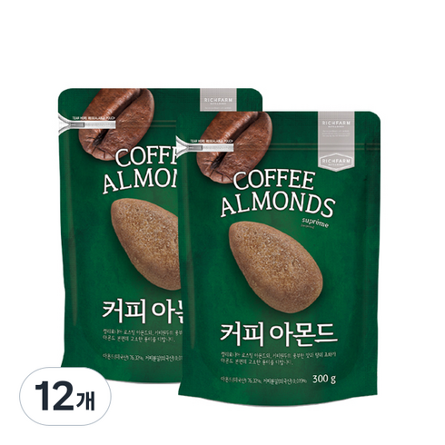 리치팜너트 커피아몬드, 300g, 12개