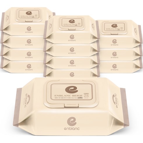 앙블랑 세이프 베이지 유아물티슈 휴대캡형, 70g, 24매, 12개