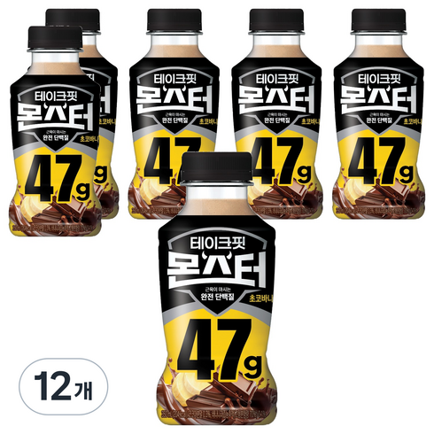 테이크핏 몬스터 근육이 마시는 단백질 초코바나나맛, 350ml, 12개