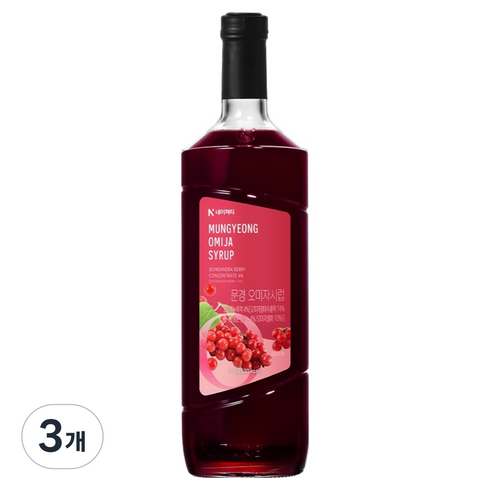 네이쳐티 문경오미자시럽, 3개, 1L