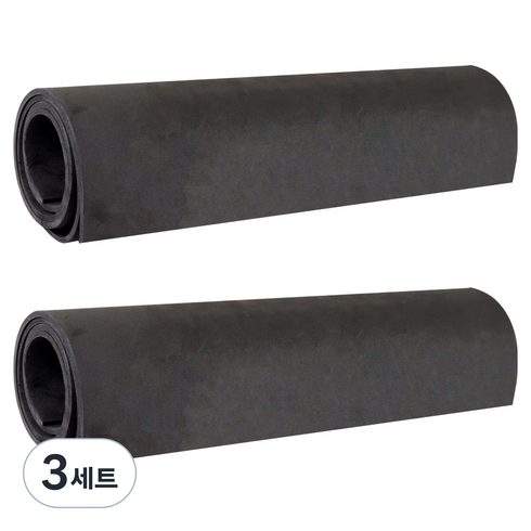 모비딕 프리미엄 우레탄 매트 2p, 블랙, 3세트