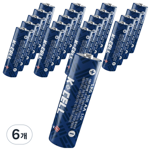 케이셀 알카라인 AA 건전지 1.5v, 20개입, 6개