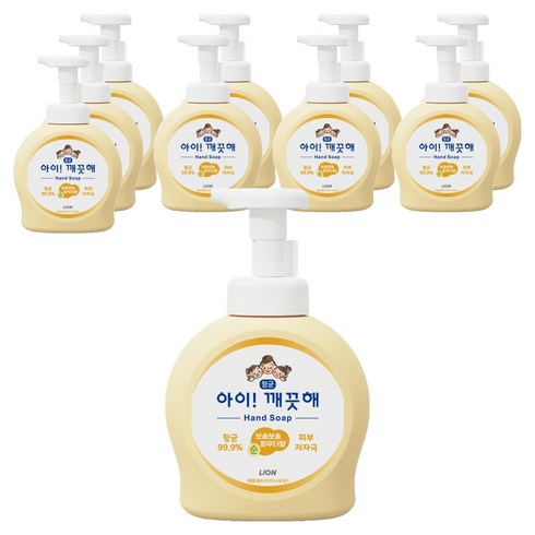 아이깨끗해 항균 폼 핸드솝 순 보송보송 파우더향, 490ml, 10개