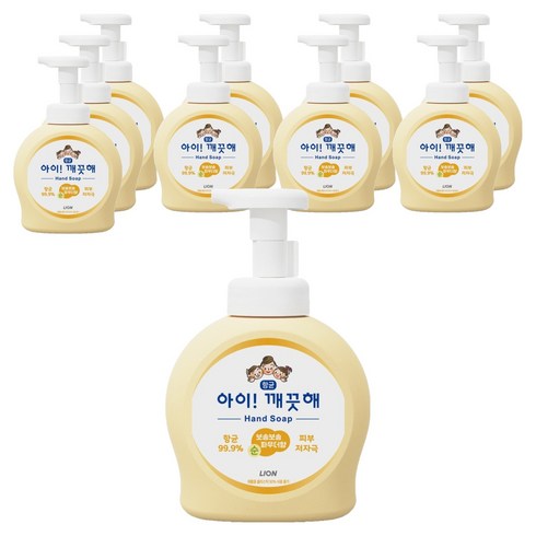 아이깨끗해 항균 폼 핸드솝 순 보송보송 파우더향, 490ml, 10개